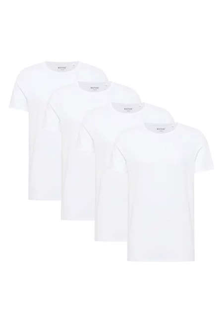 Тениска Allen с органичен памук - 4 части - Бял