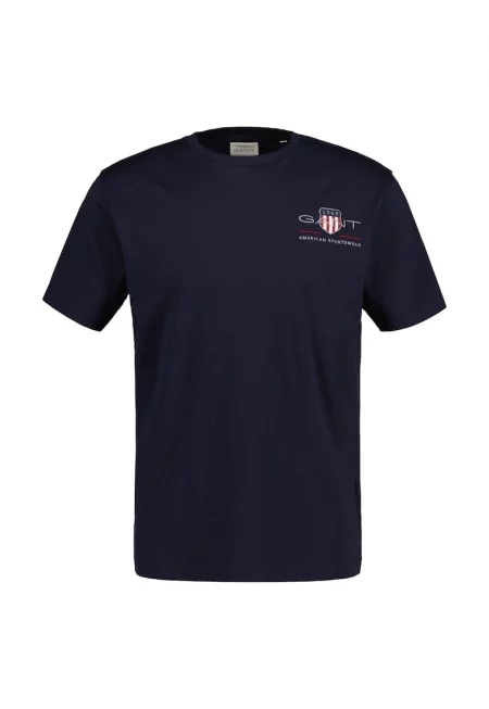 Тениска Archive с овално деколте - Индигово синьо