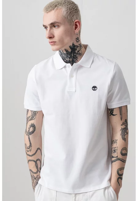 Тениска Millers River с яка - Бял