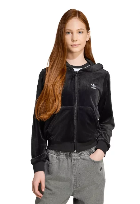 Велурено худи с цип