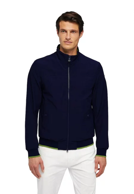 Яке бомбър с ниска яка