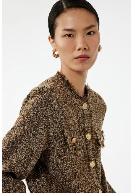 Яке от туид с копчета - Многоцветен