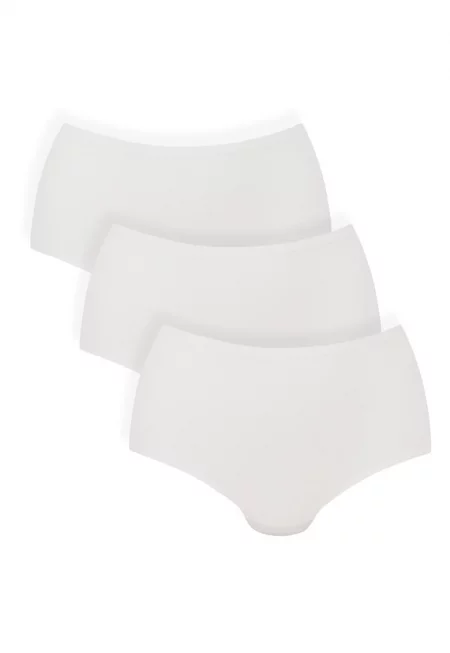 Безшевни бикини хипстър с висока талия - 3 чифта - Бял