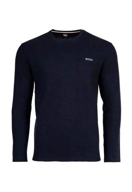 Блуза с памук с овално деколте