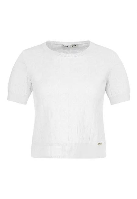 Блуза с релефен десен