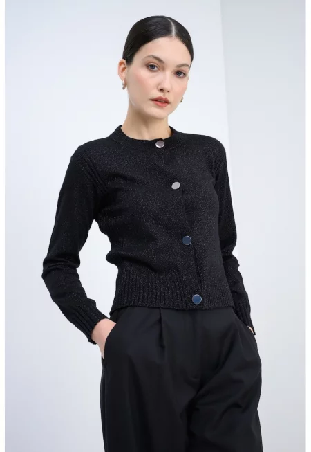 Бляскава жилетка с вълна