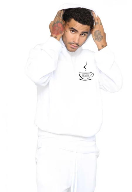 Бяла мъжка качулка - Espresso Yourself II