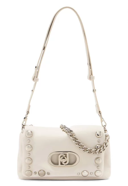 Чанта Lapuffy с мъниста - Мръснобял