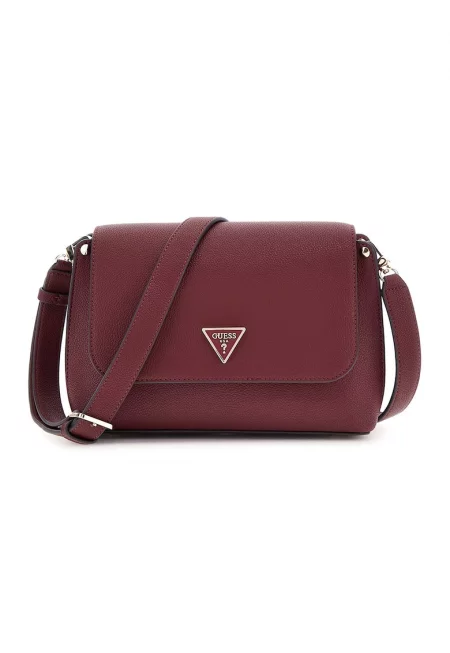 Чанта през рамо Meridian от еко кожа с капаче - Бордо