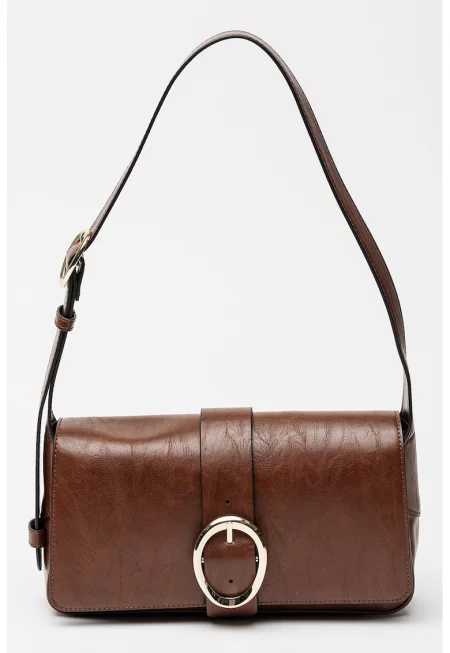 Чанта за рамо Celena от еко кожа - Кафяв