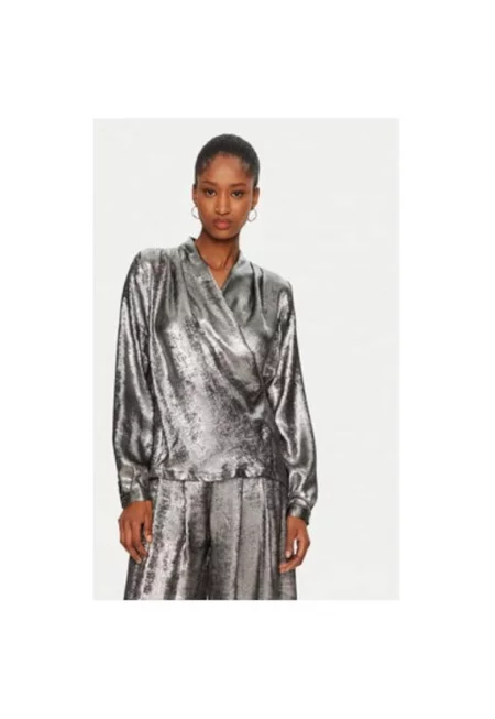 Дамска блуза - Ринасименто - 305018137 - Полиестер - Сребрист