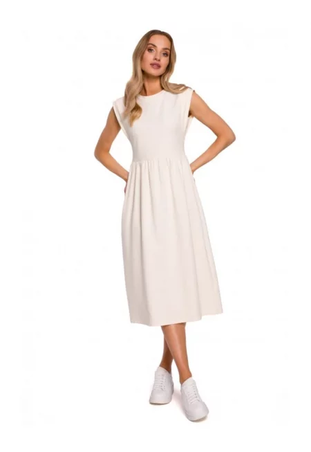 Дамска кремава рокля