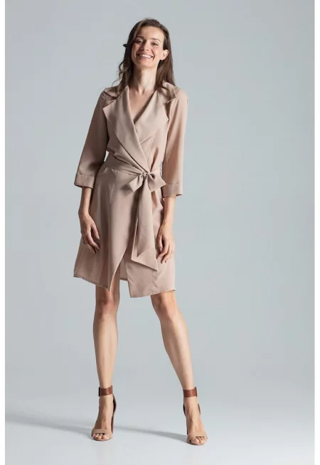 Дамска мини рокля Gahewel M680 - Бежов