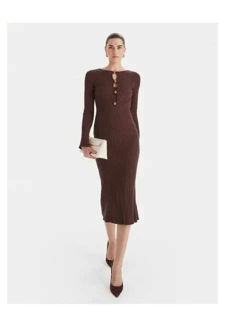 Дамска плетена рокля Marciano Guess 5BGK55 5891Z - кафява