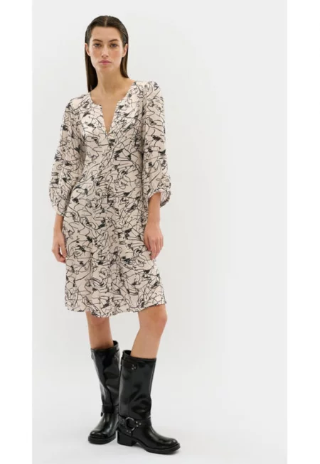 Дамска рокля -  303554279 - Вискоза - Бежов - Бежов