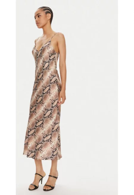 Дамска рокля -  304449505 - Вискоза - Кафяв - Кафяв