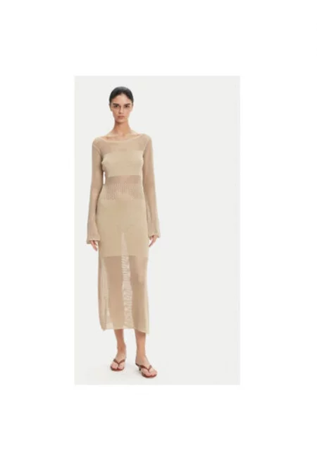 Дамска рокля  FS25SD5004K514O7 - Вискоза/лурекс - Бежов - Бежов