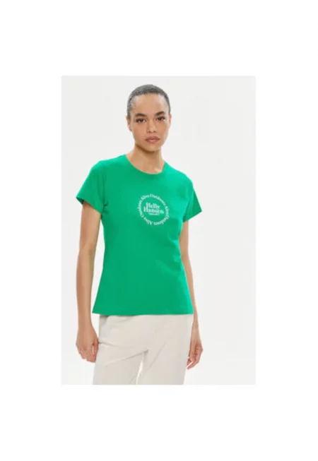 Дамска тениска -  303775131 - Памук - Зелен - Зелен