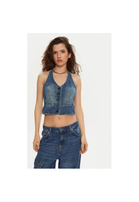 Дамска тениска -  304214011 - Памук - Син - Син