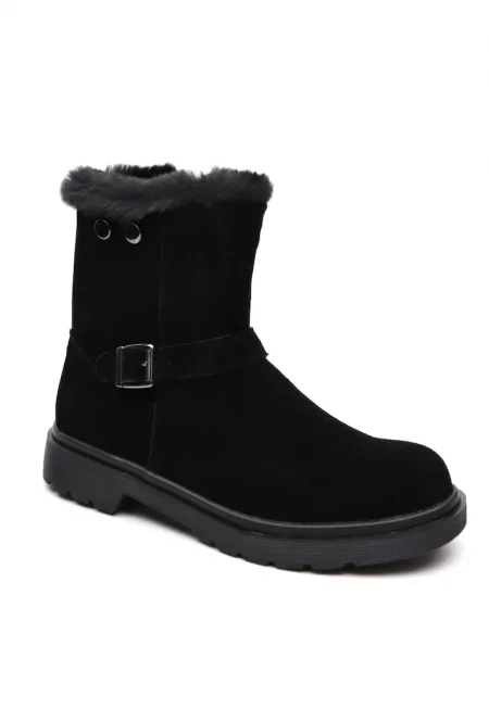 Дамски боти 2030 1 черен велур -