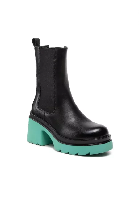 Дамски боти -  301728351 - Еко кожа - Черни - Черен