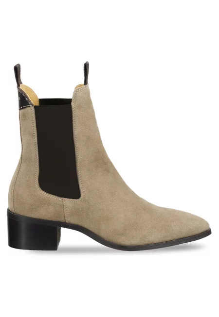 Дамски боти 305605214 -  Естествена кожа - Бежов