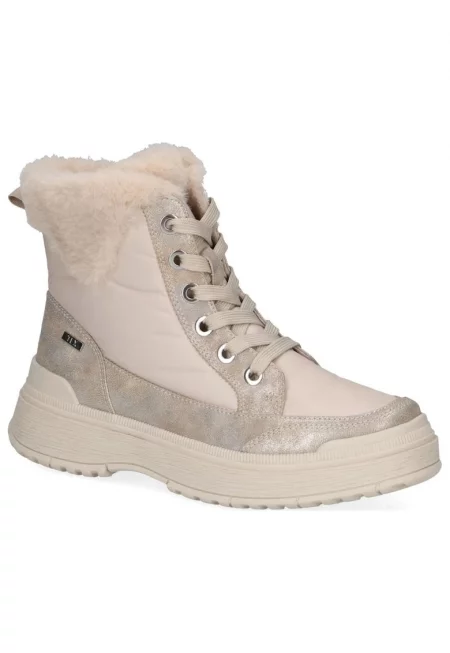 Дамски боти -  ежедневни - текстил/синтетика - бежови