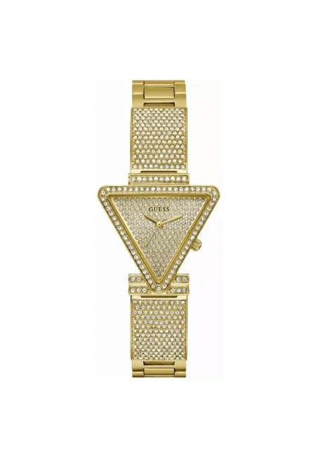 Дамски часовник  GW0644L2 - жълта каишка - 34x7 мм - циферблат шампанско - кристали