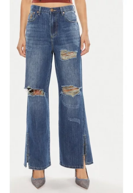 Дамски дънки -  7422 - Памук/Полиестер - Син