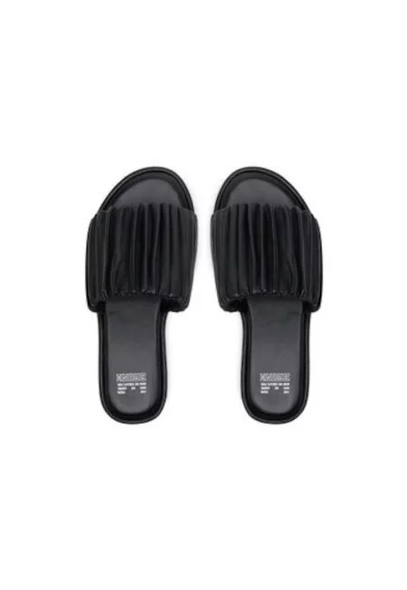 Дамски джапанки - 85046-D - Бронкс - Естествена кожа - Черни - Черен