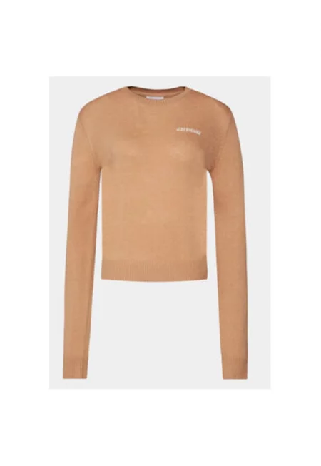 Дамски пуловер - 2-ри ден - 304005190 - Вискоза/Найлон - Бежов - Бежов