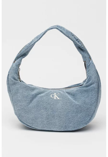 Дънкова чанта за рамо - Светлосин меланж