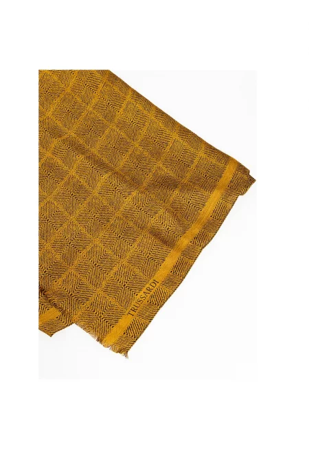 Десениран шал - Синапено жълто