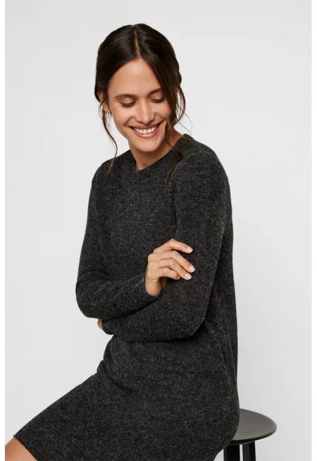 Фина къса рокля - Черен