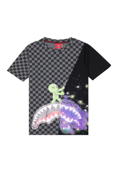 Карирана тениска Cosmic Ray - Черен/Светлолилав/Tъмносив