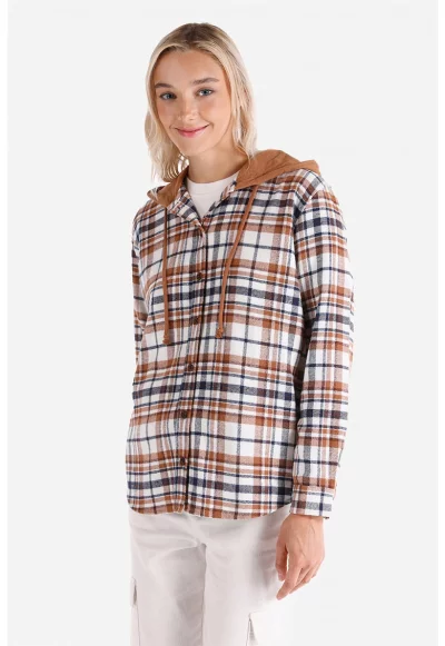 Карирано яке с качулка
