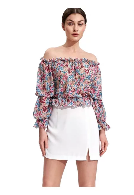 Къса пола -  Полиестер - Бежово