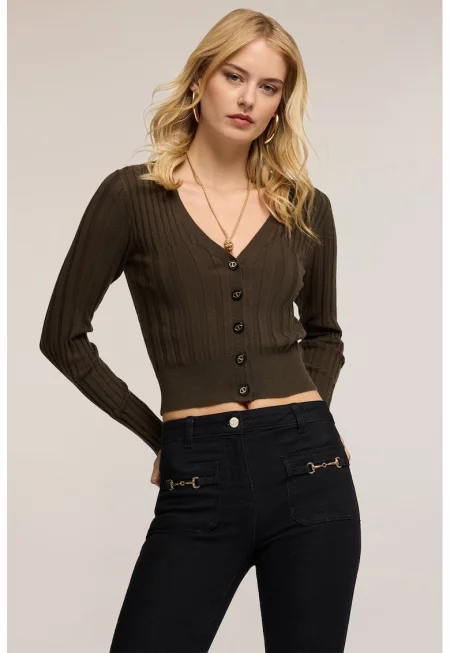 Къса рипсена жилетка