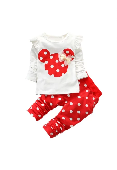 Костюмирани панталони за момичета на червени точки OEM