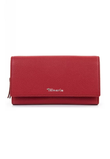 Кожено портмоне Amanda - Червен