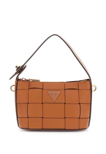 Малка чанта с лого - Канелено кафяво