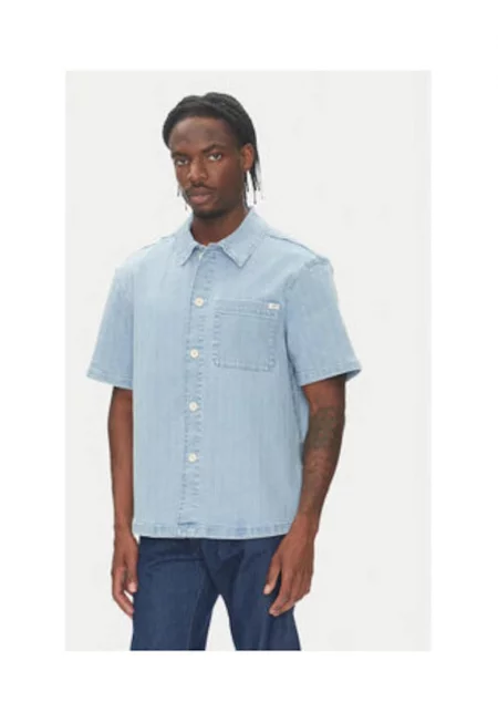 Мъжка риза -  5000 - памук/еластан - синя