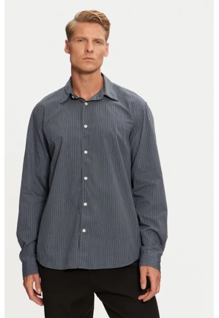 Мъжка риза - Marc O'Polo - 304376467 - Памук - Син - Син