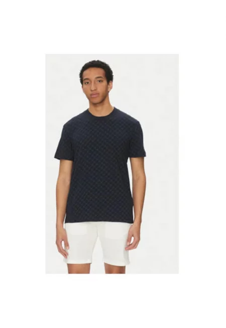 Мъжка тениска  10019309 30045549 - Памук/Лен - Тъмносиня - Тъмносин