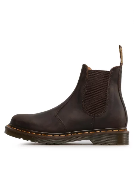 Мъжки боти - Dr Martens - естествена кожа - кафяви - равна подметка