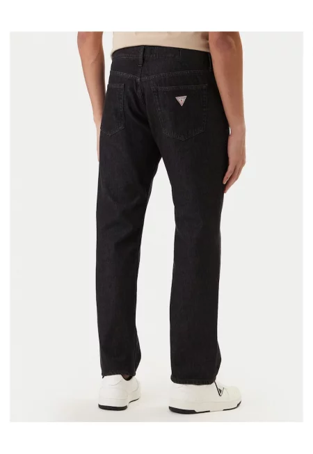 Мъжки дънки -  памук - черен - цип