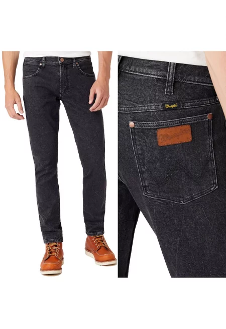 Мъжки дънки Wrangler  Slim Tapered - черни