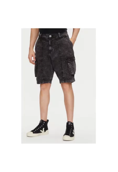 Мъжки дънкови шорти  156259 - памук - черни - Черен