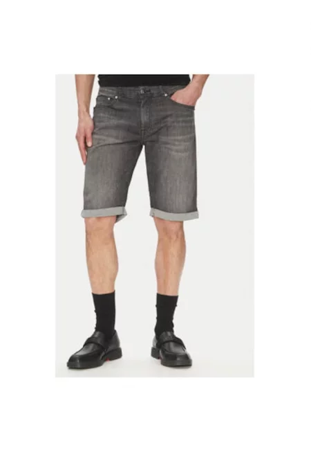 Мъжки дънкови шорти  265820 552833 - памук - черен