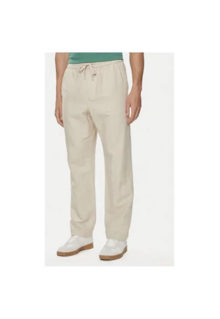 Мъжки панталон -  304382543 - Лен/Памук - Бежов - Бежов